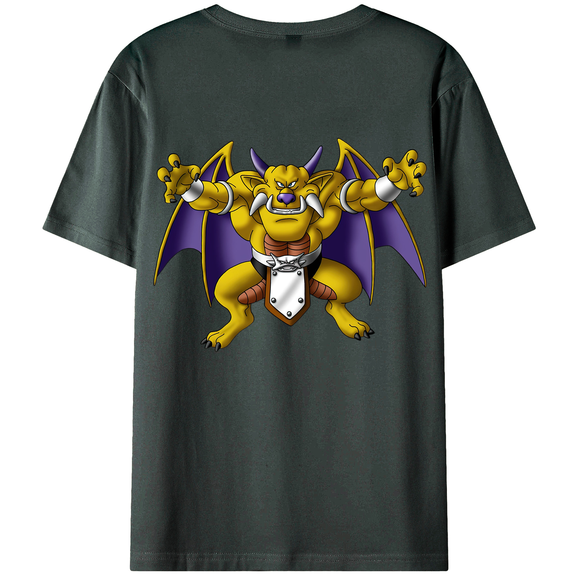 （画像用） ドラゴンクエスト Doragon Kuesuto Dragon Quest 綿100％ メンズ半袖Tシャツ（バックプリント） 通気性